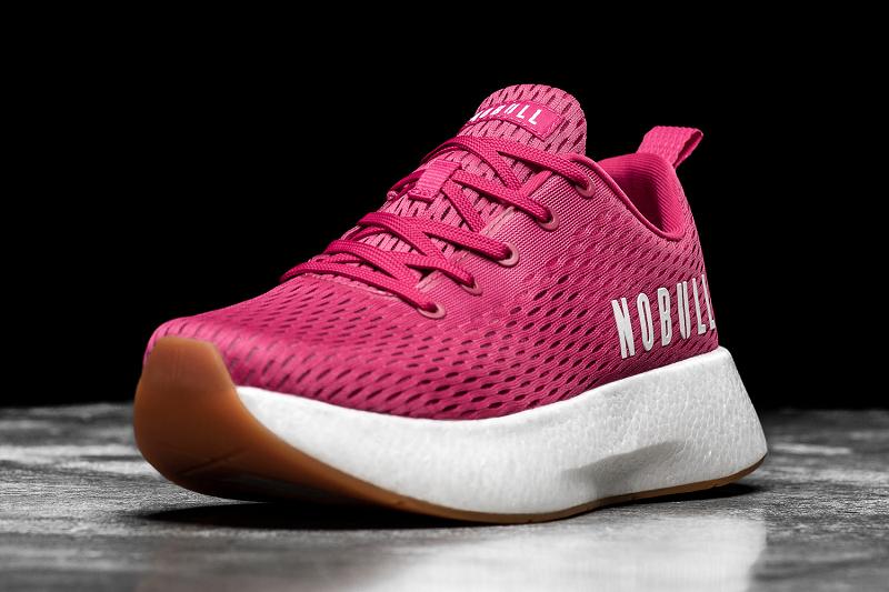 Men's Nobull Magenta+ Running Shoes White | SG L2137I